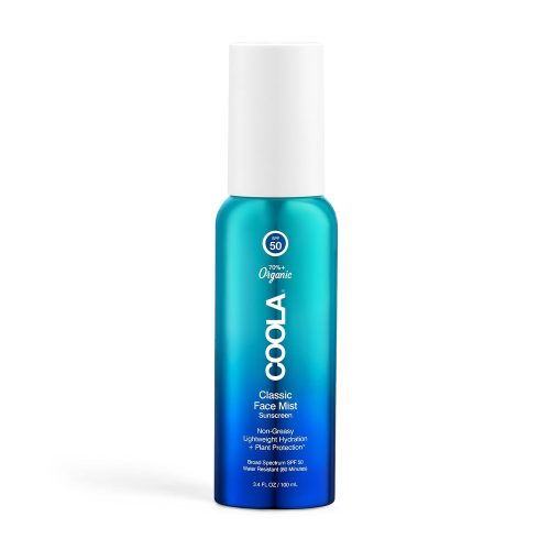 COOLA Organic Sunscreen SPF 50 Sunblock Face Mist, Dermatologist Tested Skin Care for Daily Protection, Vegan and Gluten Free, Natural Fragrance, 3.4 Fl Oz